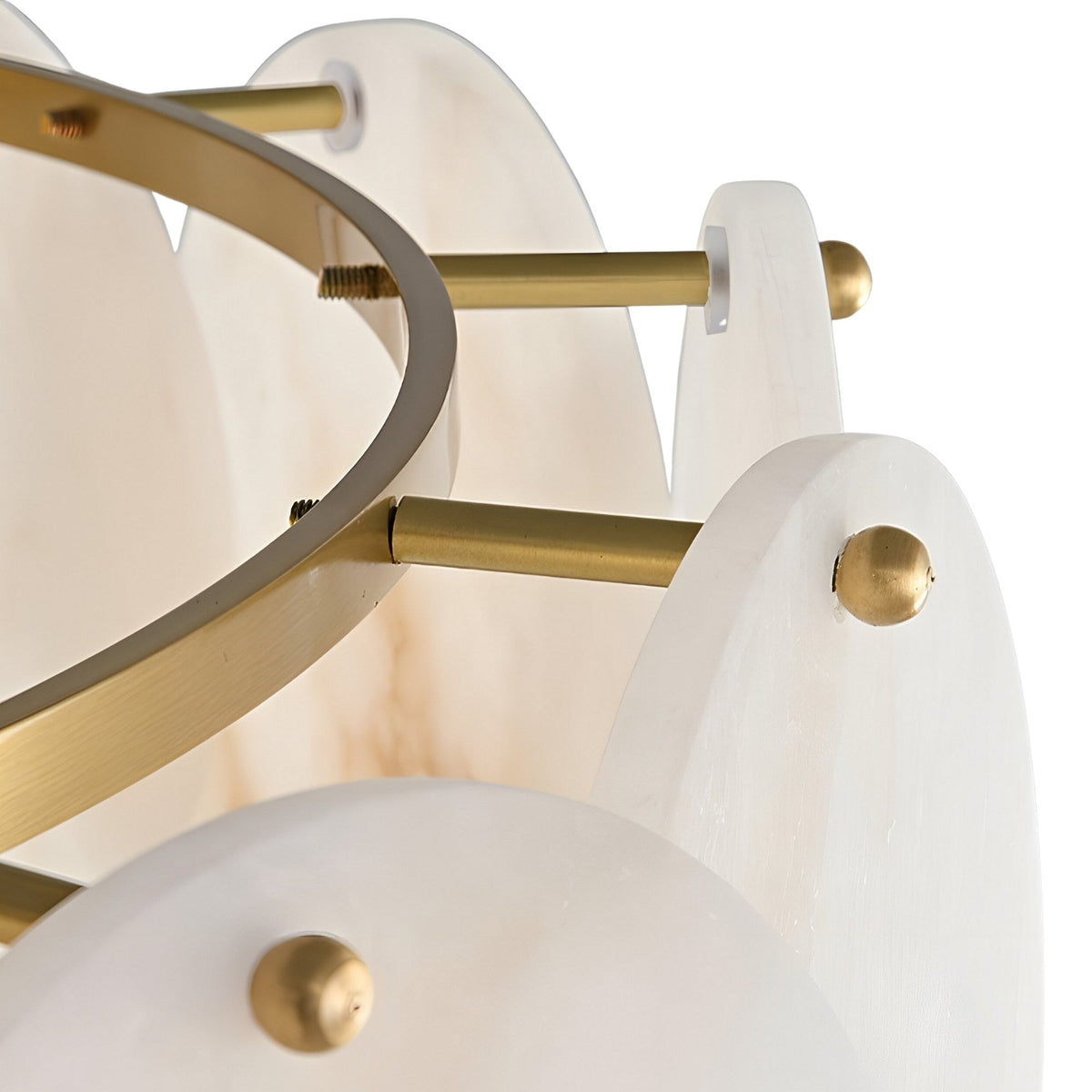 Solyra 21 Light 4 Tier Petal Alabaster Chandelier - Soft White