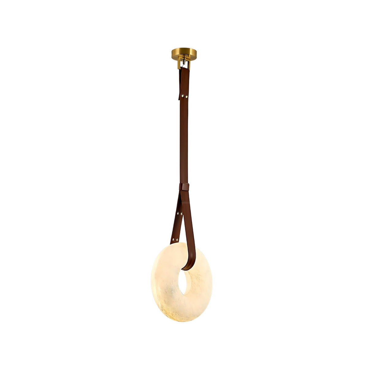 Cintura LED Small Alabaster Pendant Light - Soft White & Brown