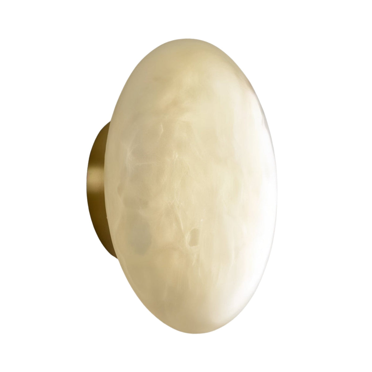 Solenne LED Halo Alabaster Wall Light - Brushed Brass