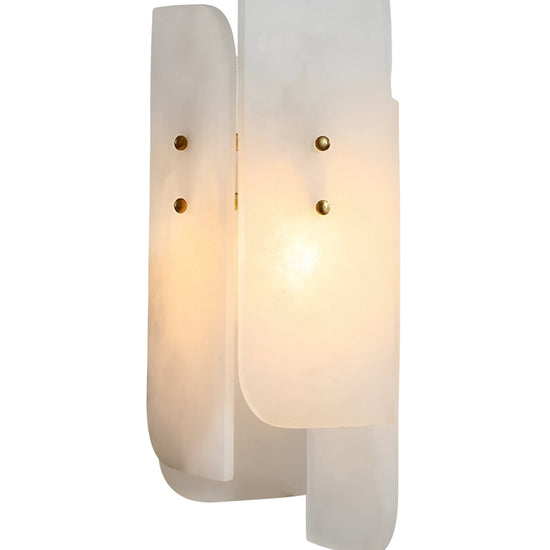 Lioren Vertical Slab Alabaster Pendant Light - Soft White