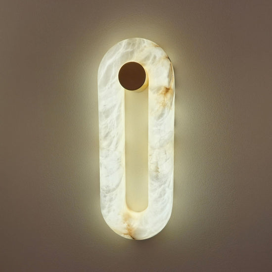 Serava LED Small Alabaster Wall Light - Soft White