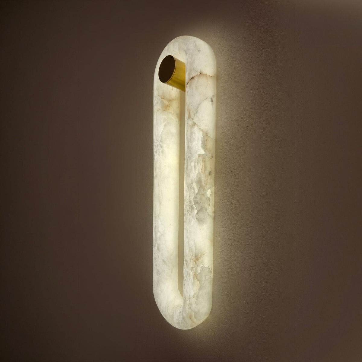 Serava LED Alabaster Wall Light Large - Soft White