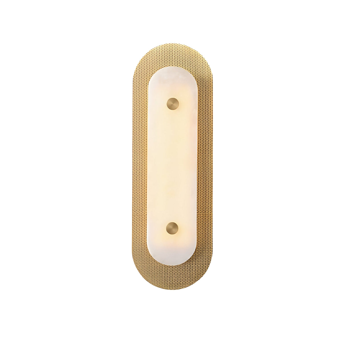 Avelora LED Capsule Alabaster Wall Light Small - Brushed Brass