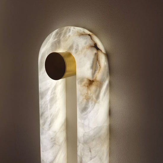 Serava LED Small Alabaster Wall Light - Soft White