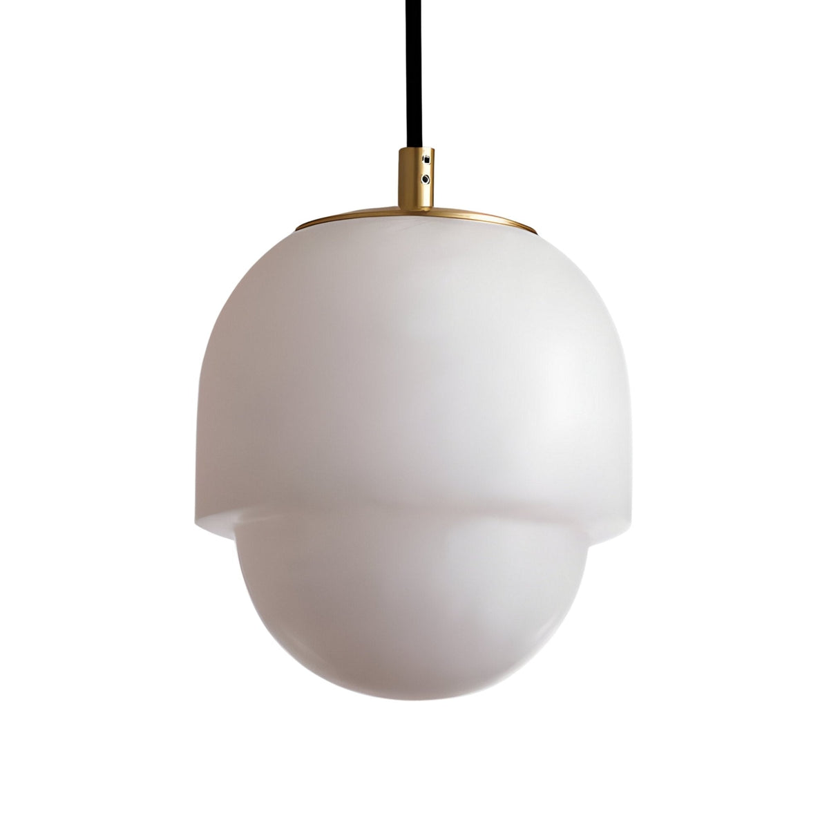 Esmira Layered Dome Alabaster Pendant Light - Brushed Brass