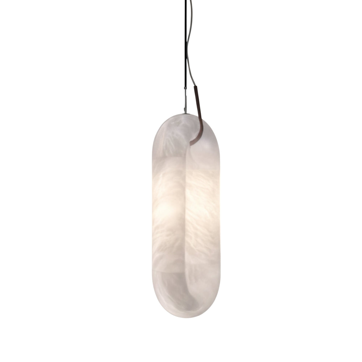 Serava LED Small Alabaster Pendant Light - Soft White