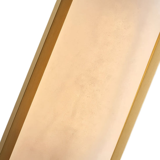 Arvion Slim Capsule Alabaster Pendant Light - Brushed Brass
