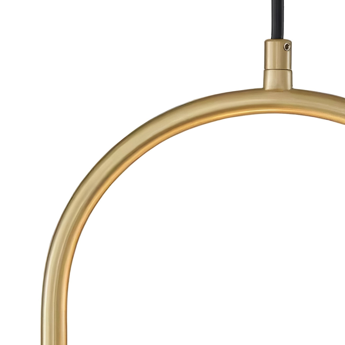 Halorin 1 Light Framed Alabaster Pendant Light - Brushed Brass