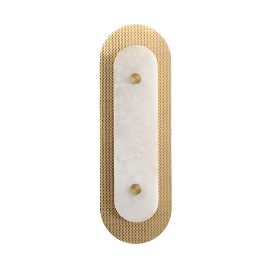 Avelora LED Capsule Alabaster Wall Light - Brass