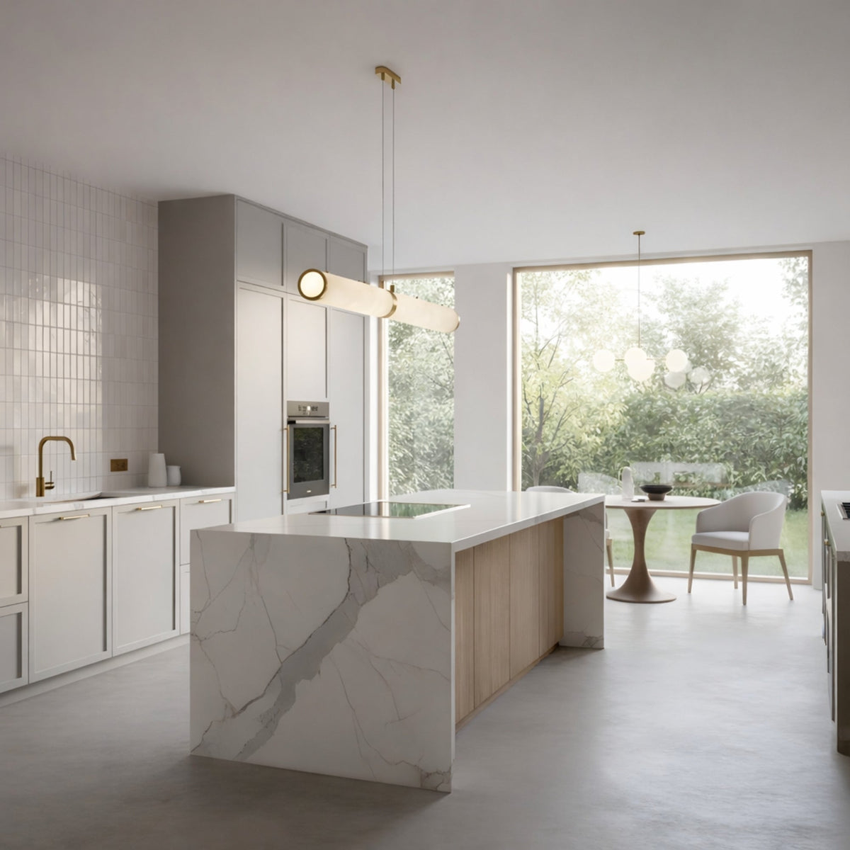 Oria LED Linear Alabaster Chandelier