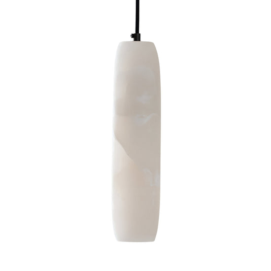 Vireth Large Cylinder Alabaster Pendant Light - Soft White