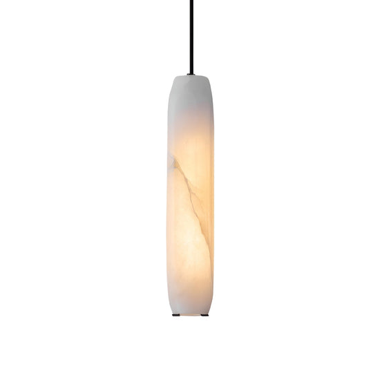 Vireth Large Cylinder Alabaster Pendant Light - Soft White