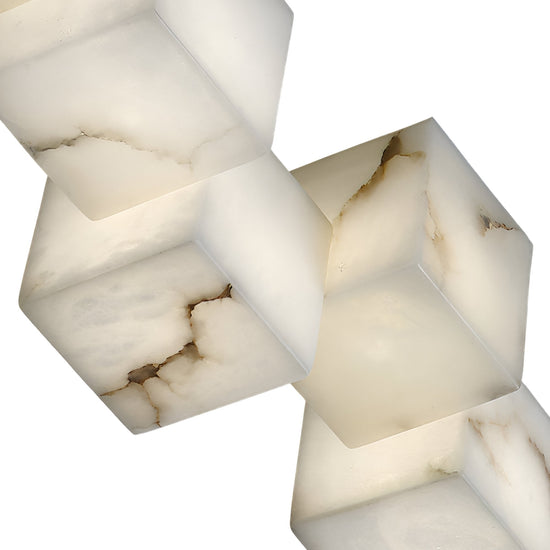 Elmyra 6 Light Linear Alabaster Chandelier - Soft White
