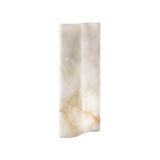 Virelle LED Curved Panel Alabaster Table Lamp - Soft White