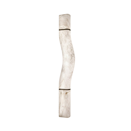 Caterris LED Alabaster Wall Light - Matt Black
