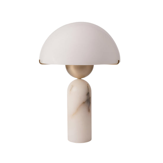 Gildara Alabaster Dome Table Lamp - Brushed Bronze & Soft White