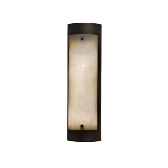 Elantra LED Vertical Alabaster Wall Light Small - Black