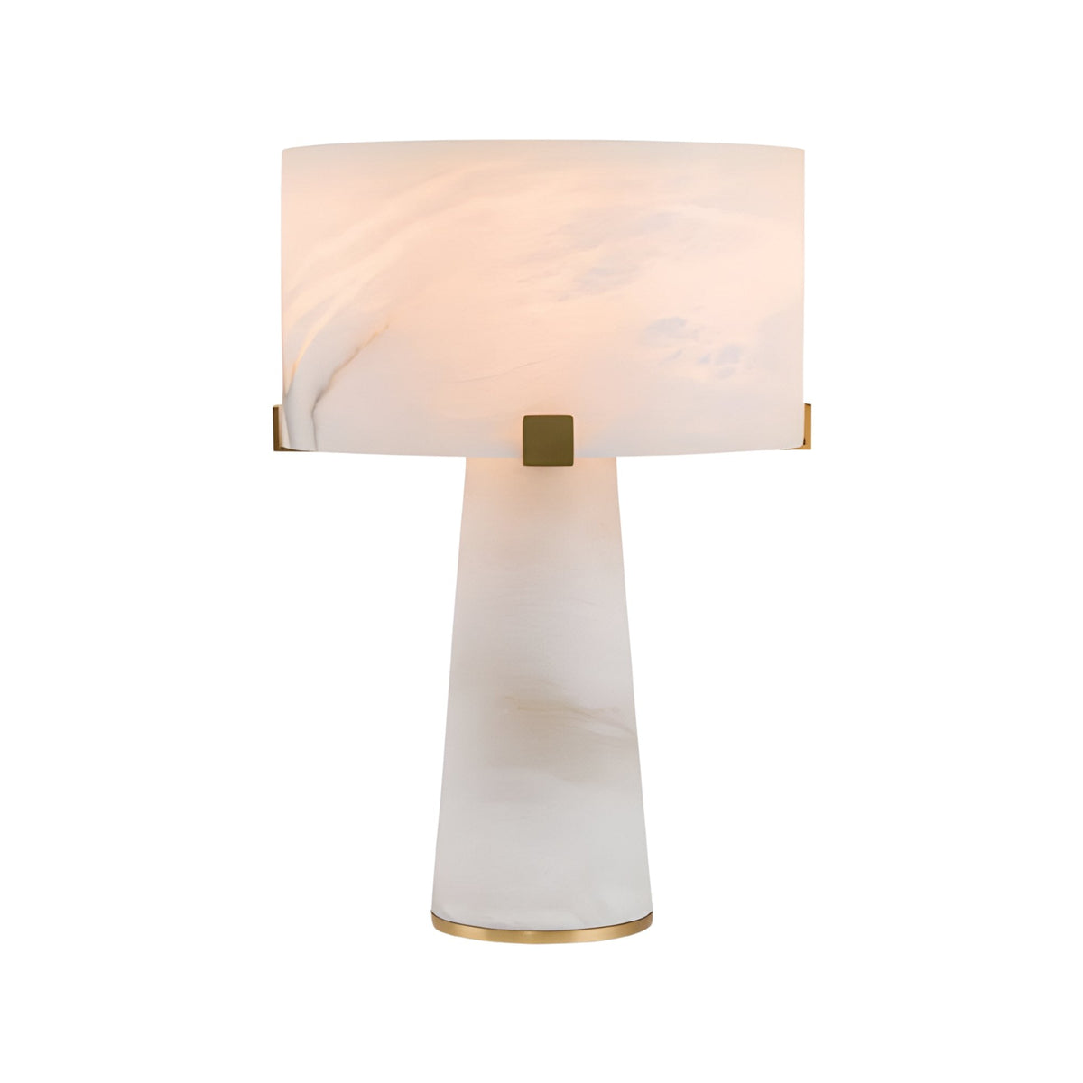 Virello 3 Light Large Compact Alabaster Table Lamp - Soft White