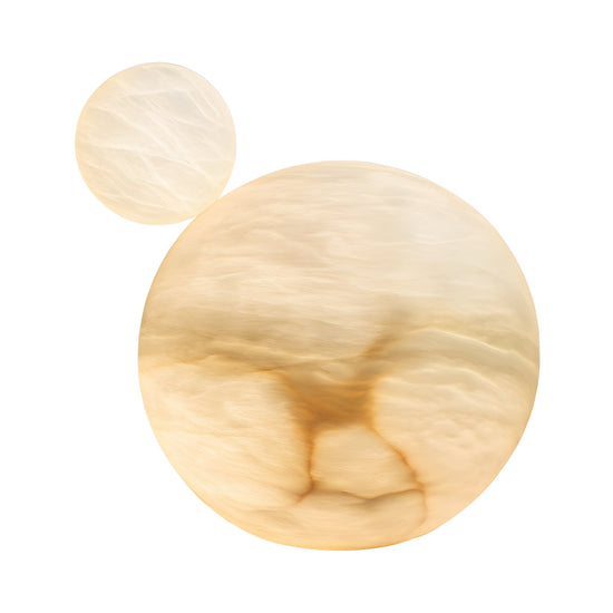 Alystri 2 Light Globe Alabaster Floor Lamp - Soft White