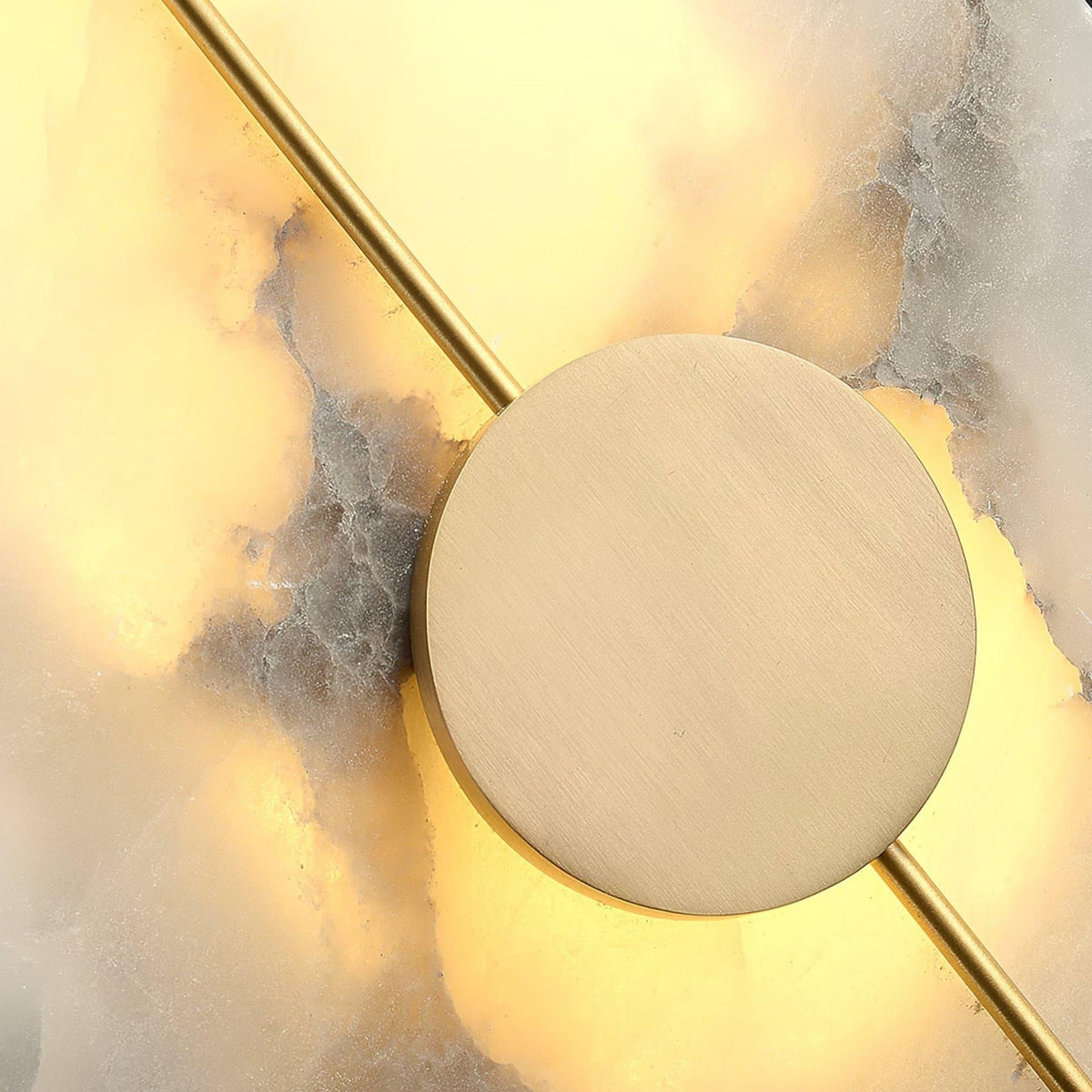 Avelora LED Capsule Alabaster Wall Light Small - Brushed Brass