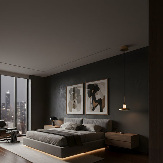 Aurevia LED Disc Alabaster Pendant Light - Brushed Brass