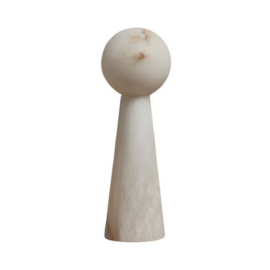 Talorin Alabaster Sphere Column Table Lamp - Soft White