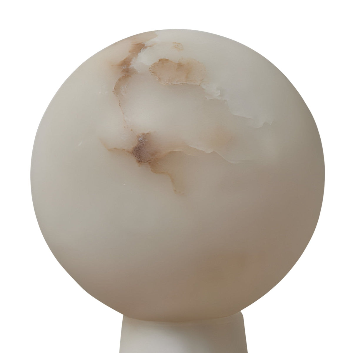 Talorin Alabaster Sphere Column Table Lamp - Soft White
