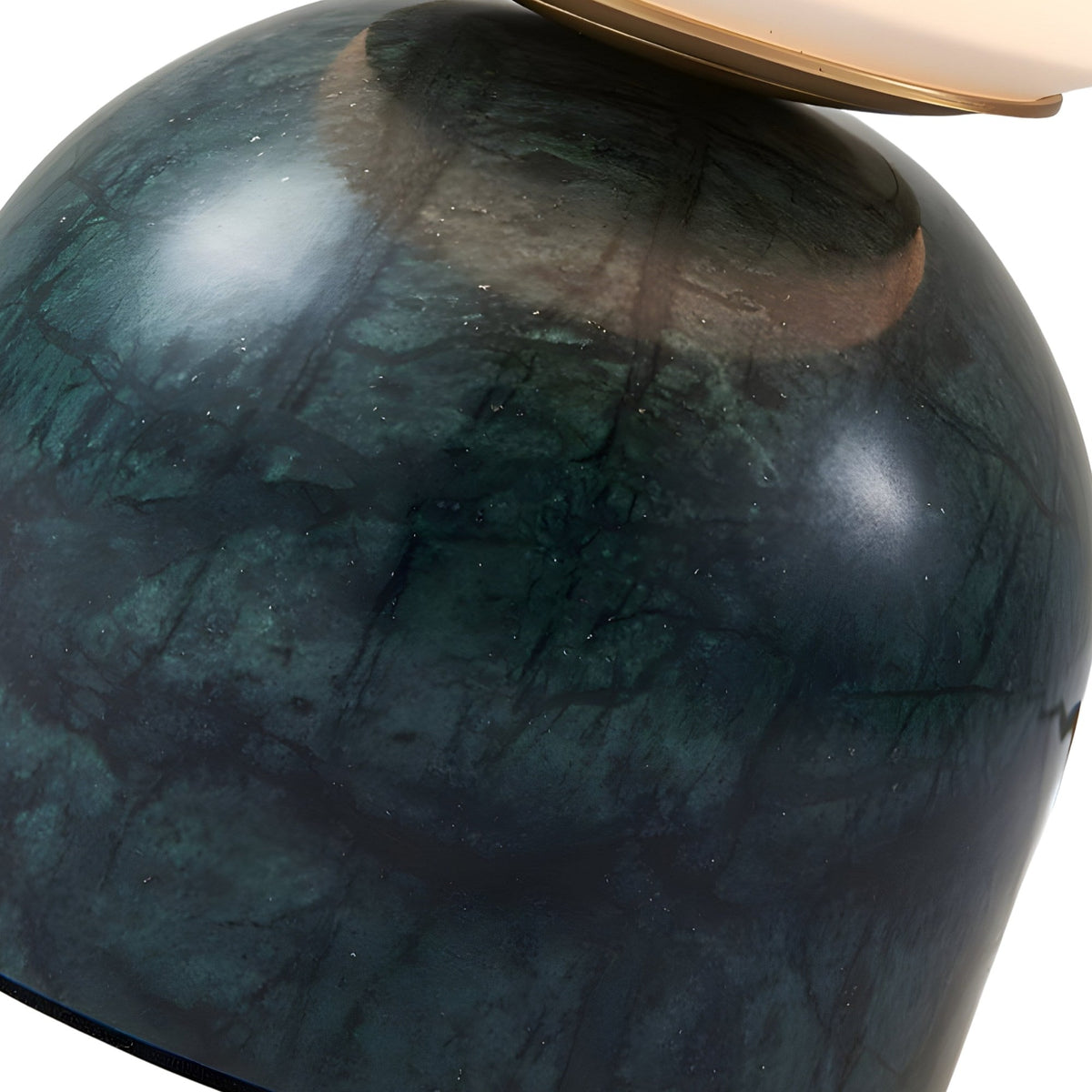 Verdane LED Alabaster Globe Table Lamp - Green Marble