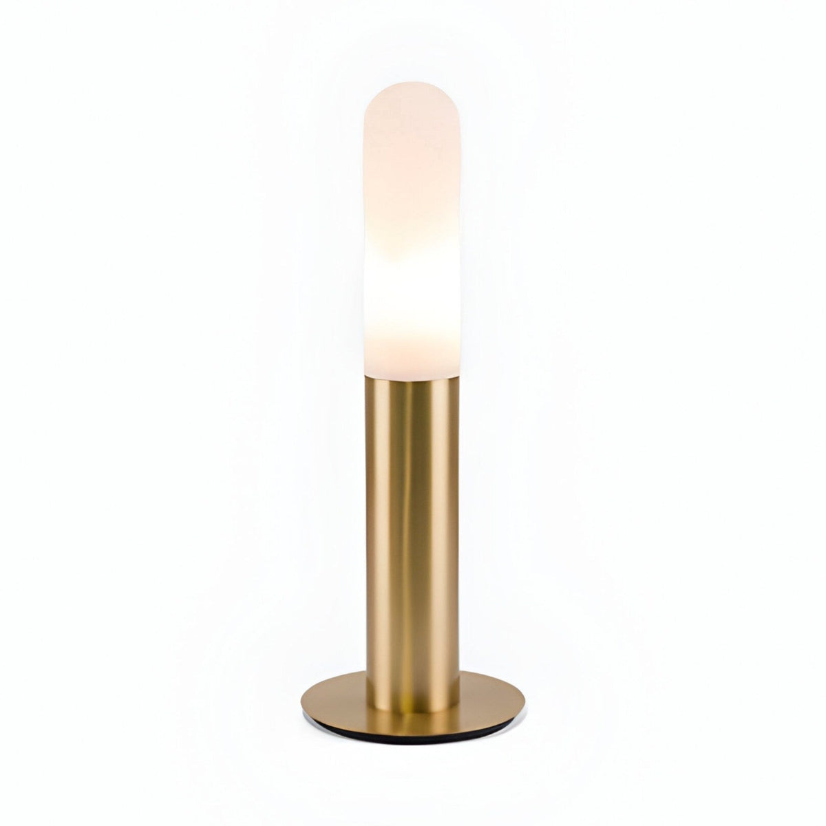 Altessa Vertical Alabaster Table Lamp - Soft White & Brass