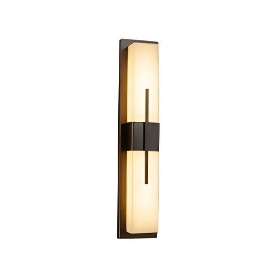 Caldera Small Alabaster Wall Light - Matte Black