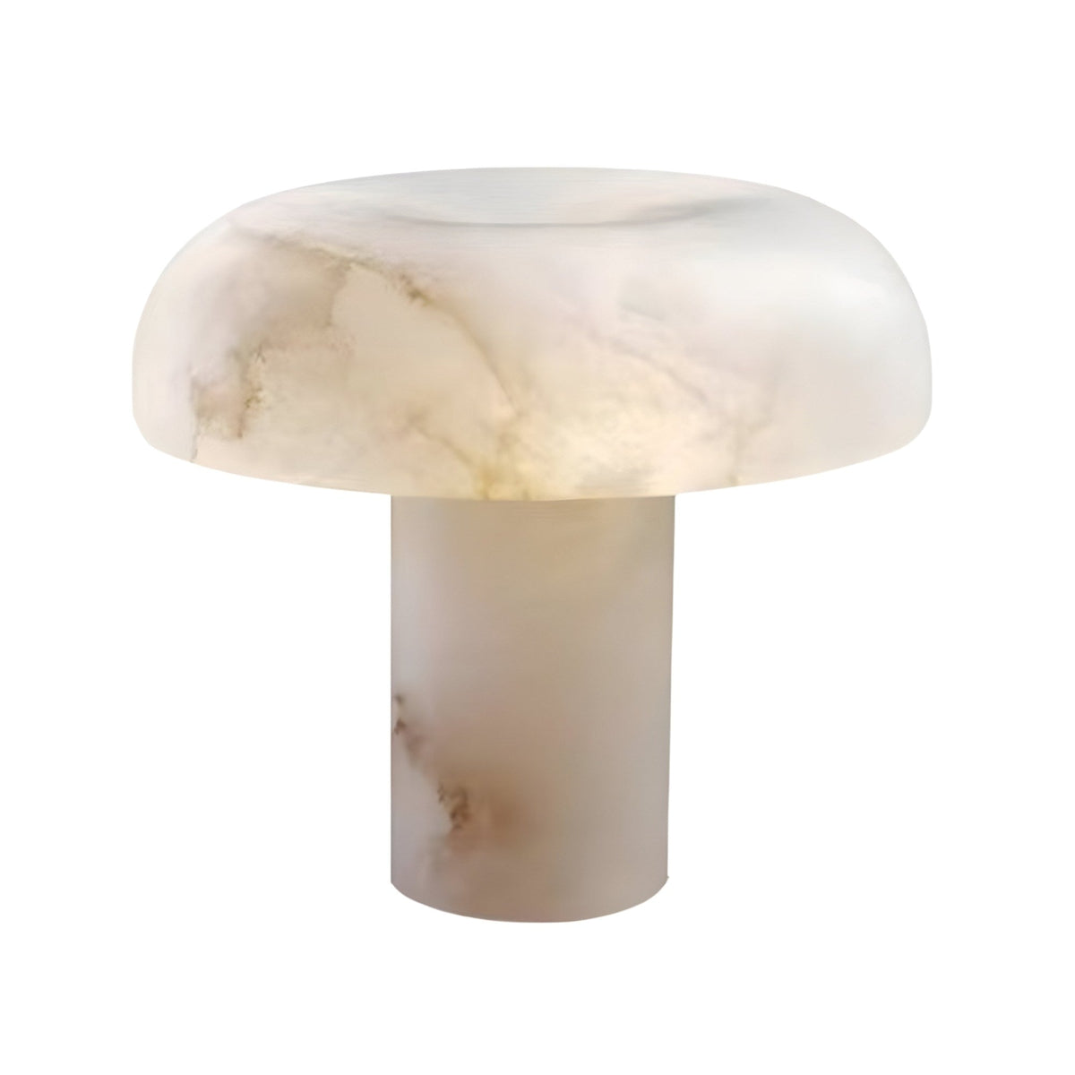 Calvessa LED Solid Alabaster Mushroom Table Lamp - Soft White