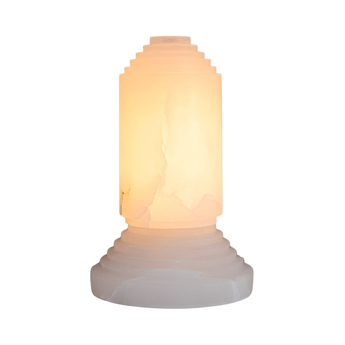 Lumorin Sculpted Alabaster Table Lamp - Soft White