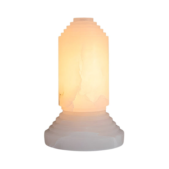 Lumorin Sculpted Alabaster Table Lamp - Soft White