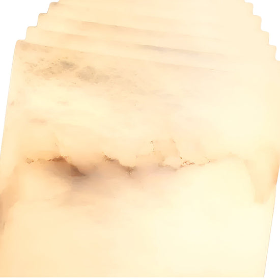 Lumorin Sculpted Alabaster Table Lamp - Soft White