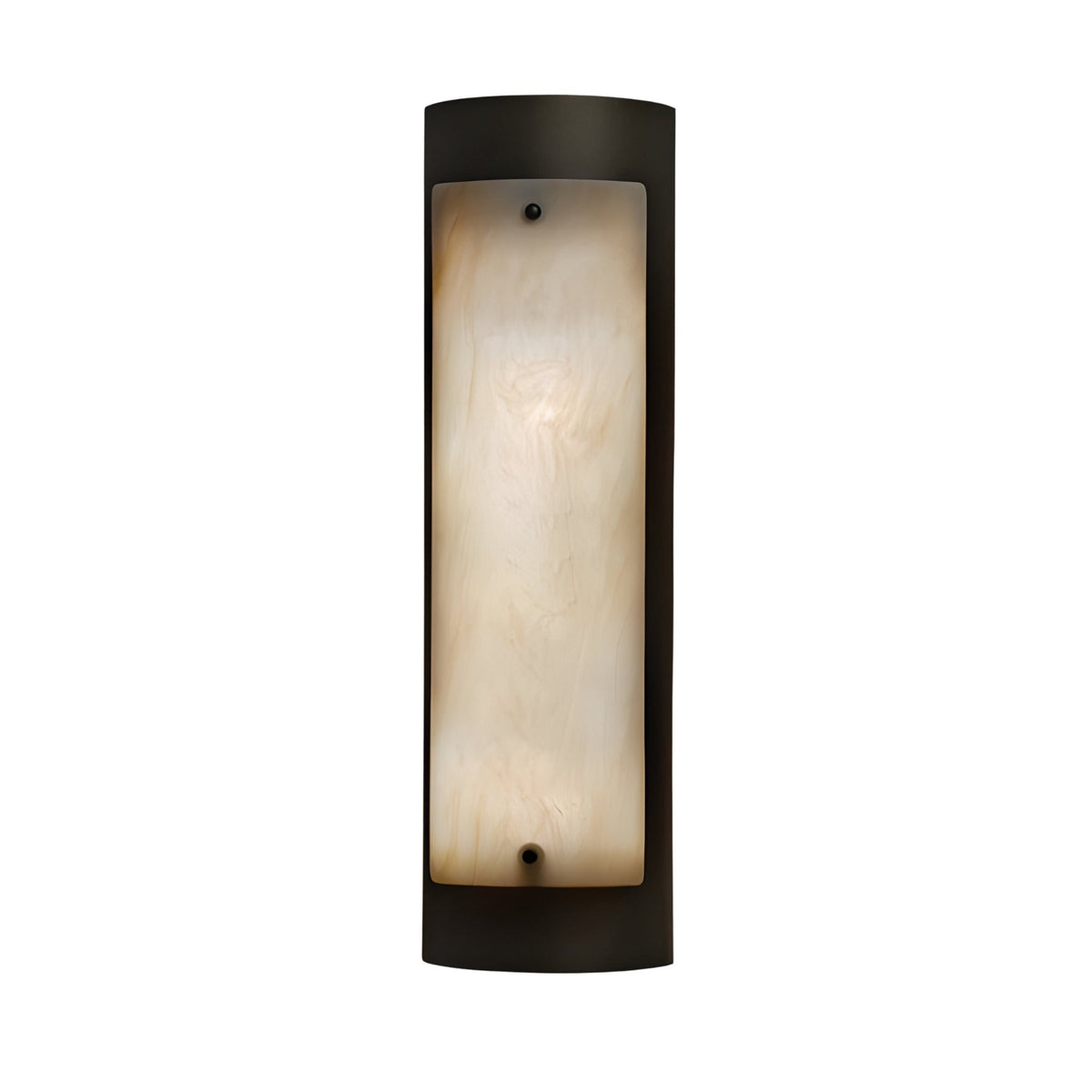 Elantra LED Large Vertical Alabaster Wall Light - Black