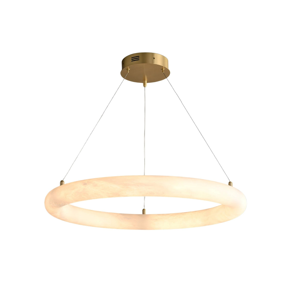 Seraphis LED Alabaster Ring Chandelier 500mm - Brushed Brass