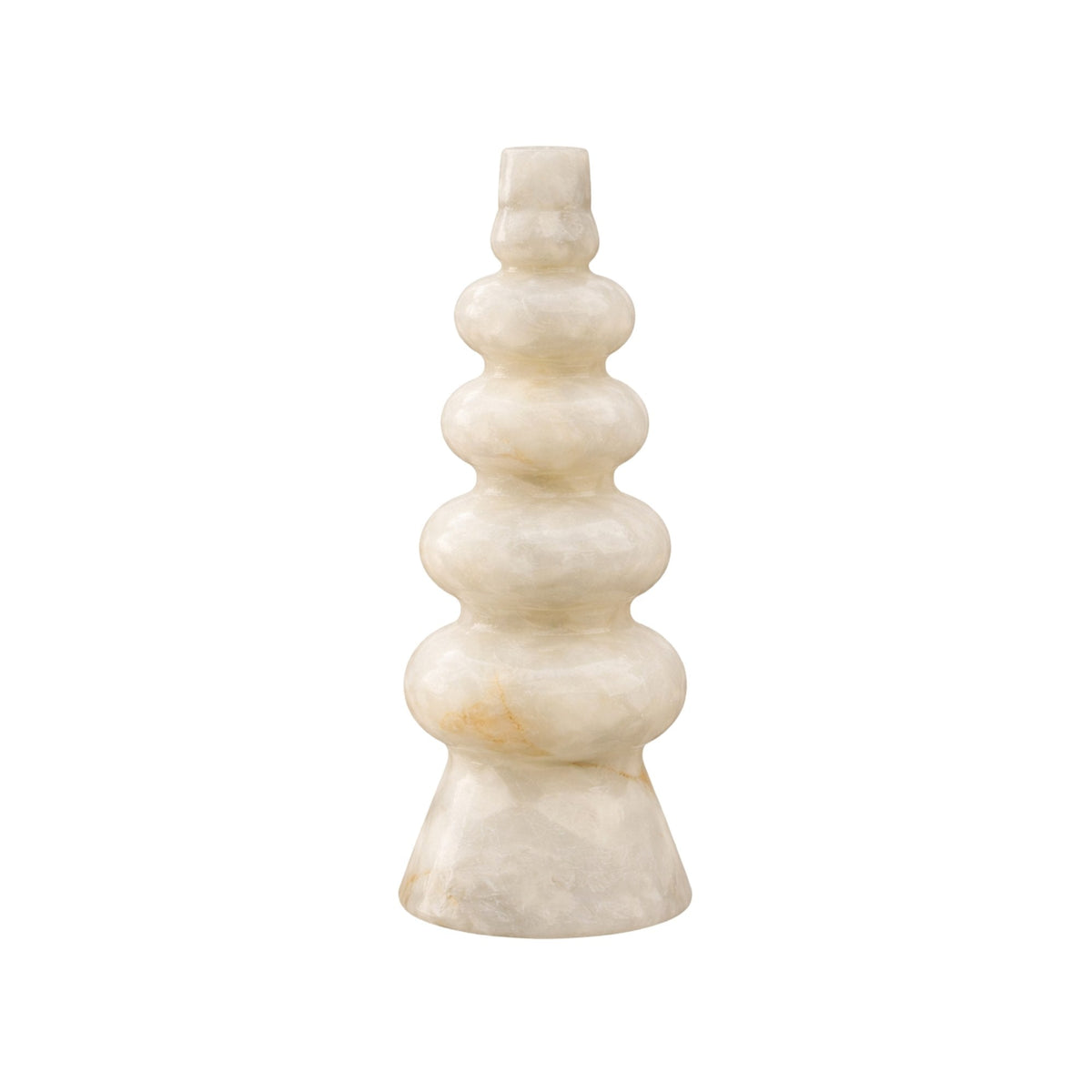 Virelle LED Totem Alabaster Table Lamp - Soft White