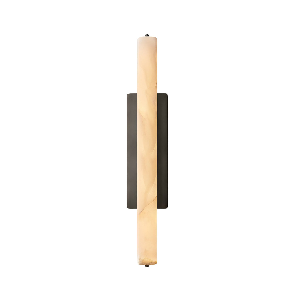 Selvara LED Large Alabaster Wall Light - Matt Black