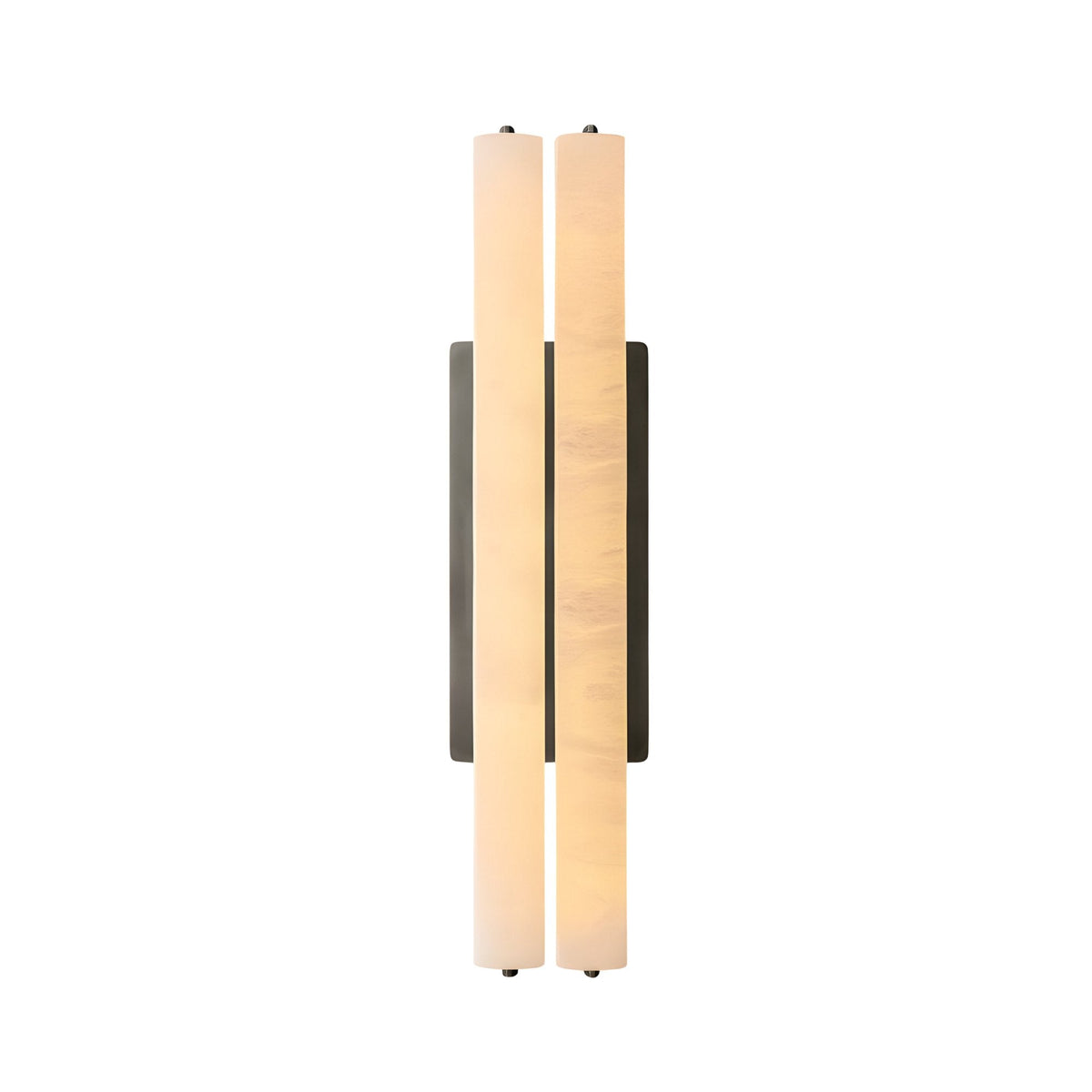 Selvara LED Large Alabaster Double Wall Light - Matt Black