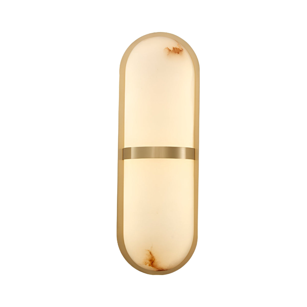 Zantari LED Alabaster Wall Light - Brushed Brass