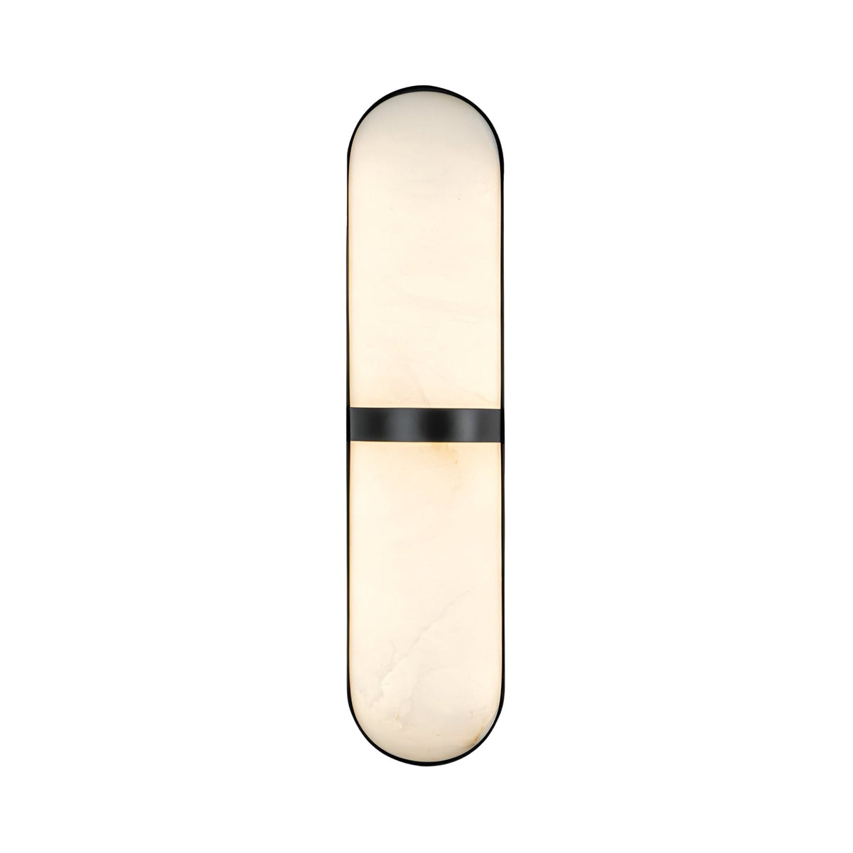 Zantari LED Alabaster Wall Light - Matt Black