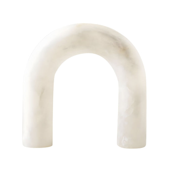 Arcella LED Sculpted Arch Alabaster Table Lamp - Soft White