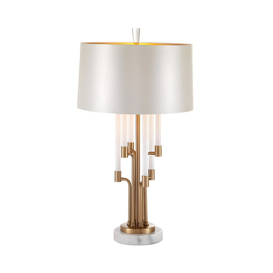 Calystron Branched Alabaster Table Lamp - Brass & White