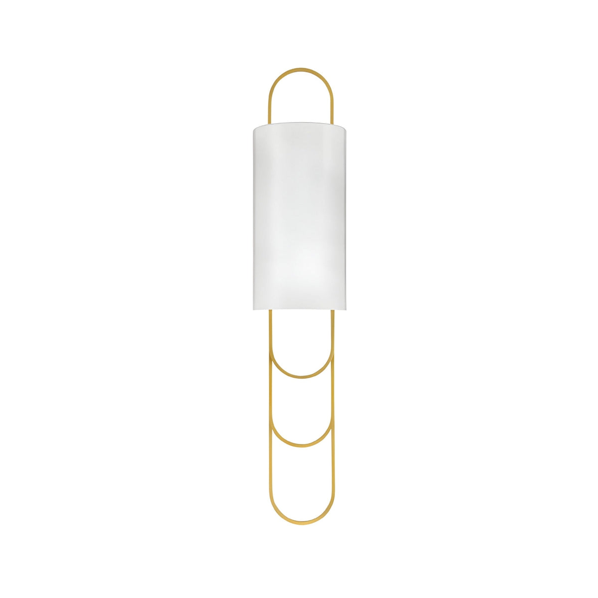 Catenis 2 Light Alabaster Wall Light Small - Brushed Brass
