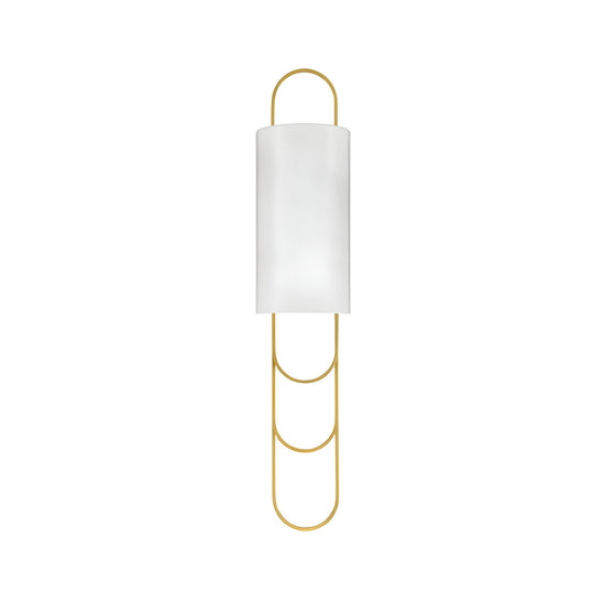 Catenis 2 Light Alabaster Wall Light Small - Brushed Brass