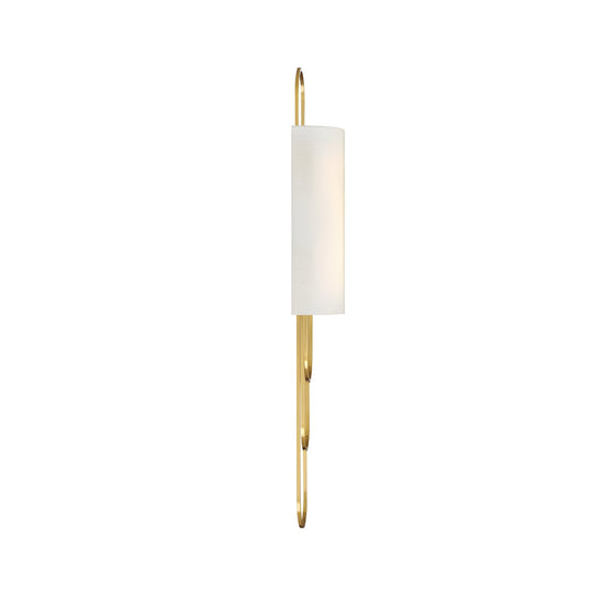 Catenis 2 Light Alabaster Wall Light Small - Brushed Brass