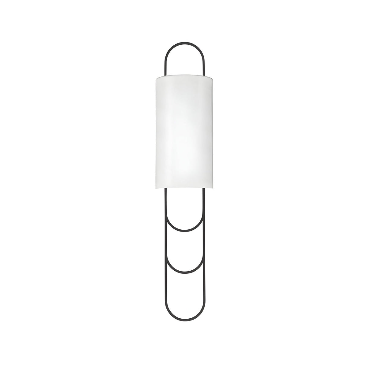 Catenis 2 Light Small Alabaster Wall Light - Matt Black & Soft White