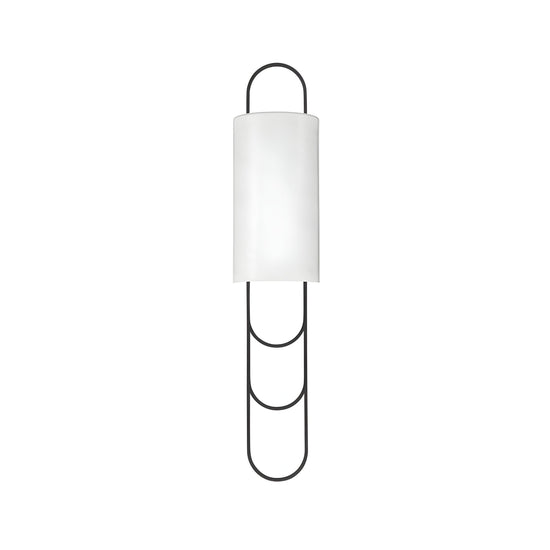 Catenis 2 Light Small Alabaster Wall Light - Matt Black & Soft White