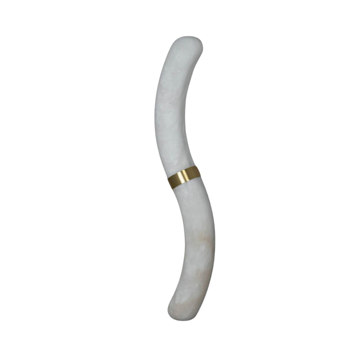 Aureli LED Curved Alabaster Wall Light - Brushed Brass