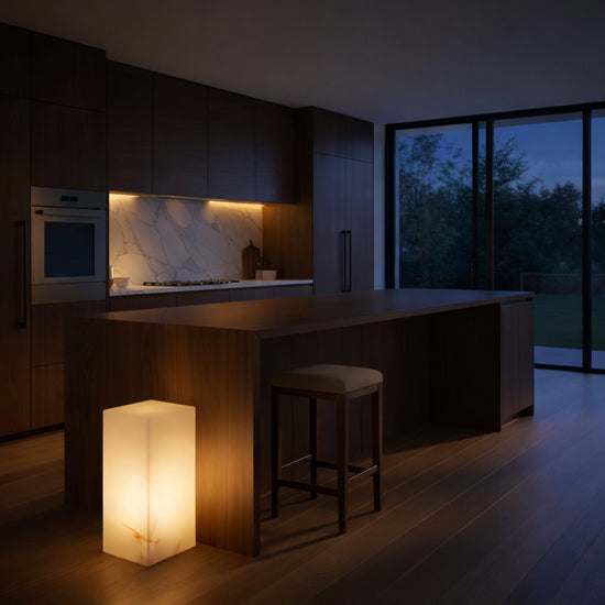 Monvara Small Monolith Alabaster Floor Lamp - Soft White